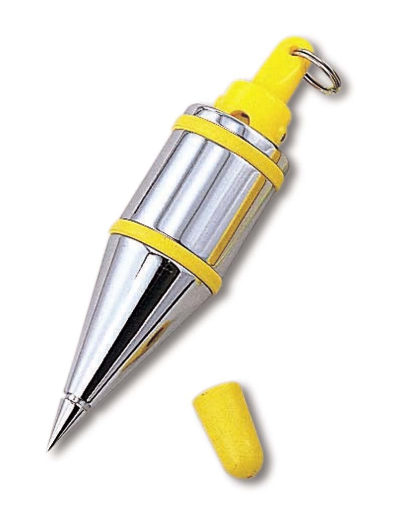 TAJIMA Plumb Bob - 14 oz (400g) Plumb-Rite with Quick-Stabilizing Cap & Embedded Bumpers - PQB-400 - Image 1